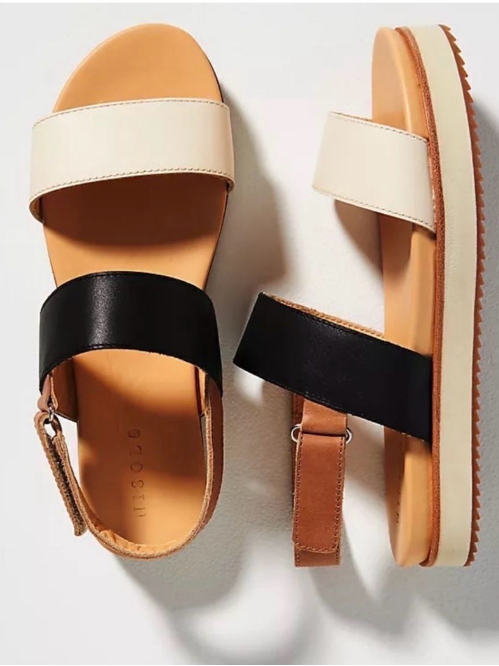 Nisolo by Anthropologie Go-To Platform Colorblock Leather Sandals Size 9